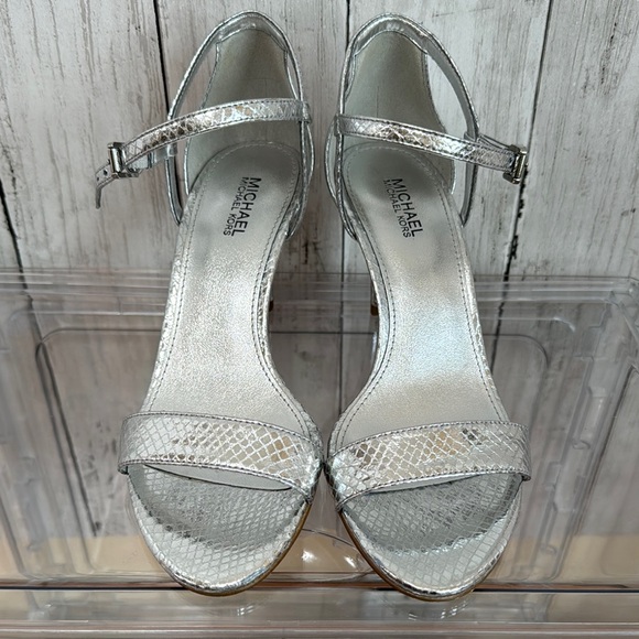 Michael Kors Silver High Heel Sandals - Picture 2 of 8